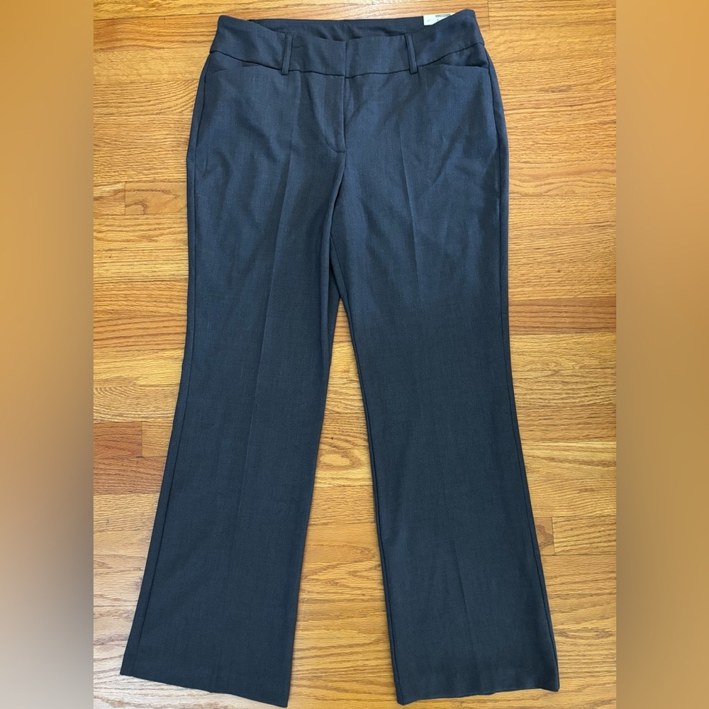 Time and Tru Trouser Pants Women’s 14 Gray Mid Rise Bootcut Pant Stretch NWT